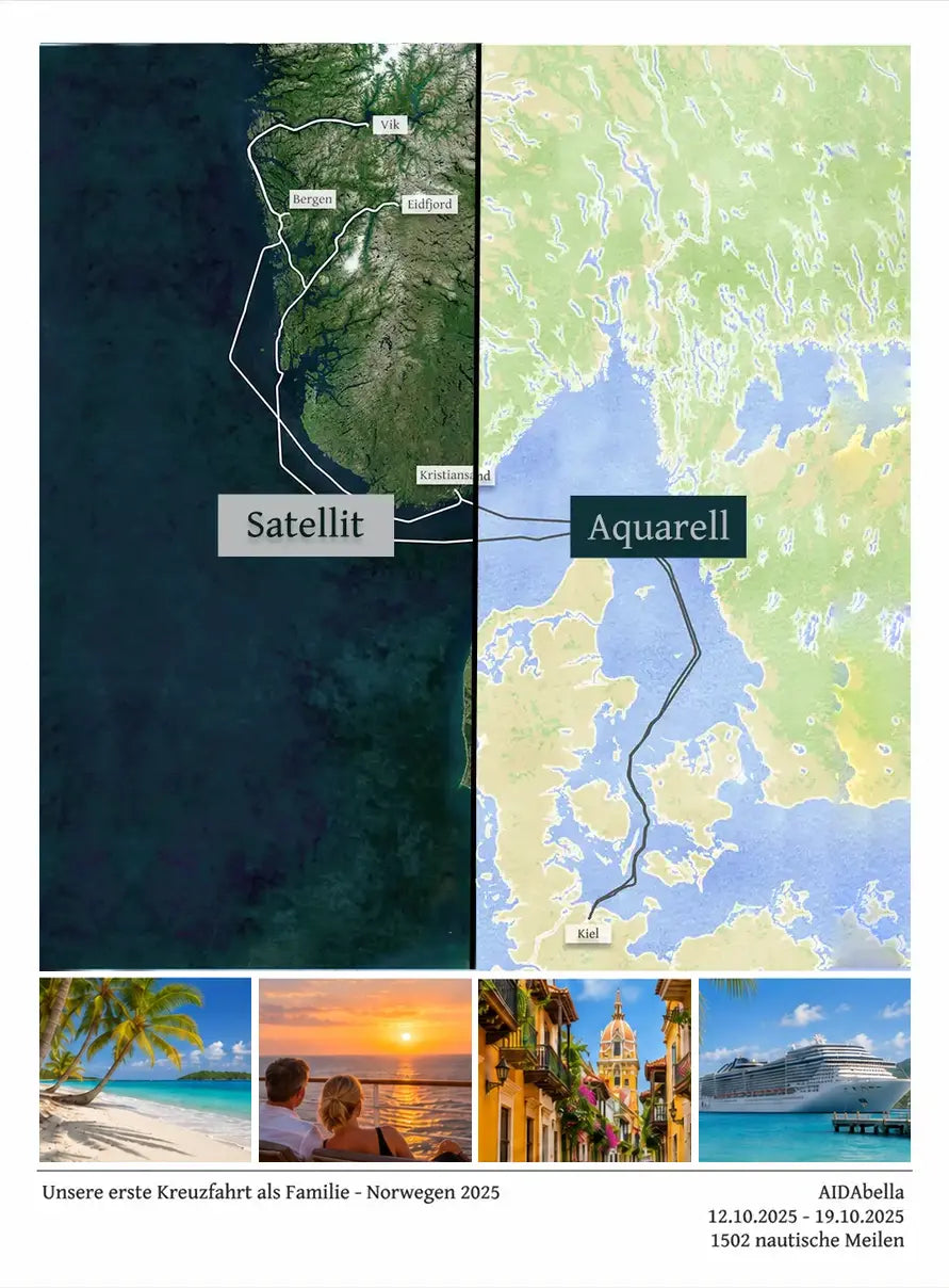 Photo cruise card on aluminum composite panel