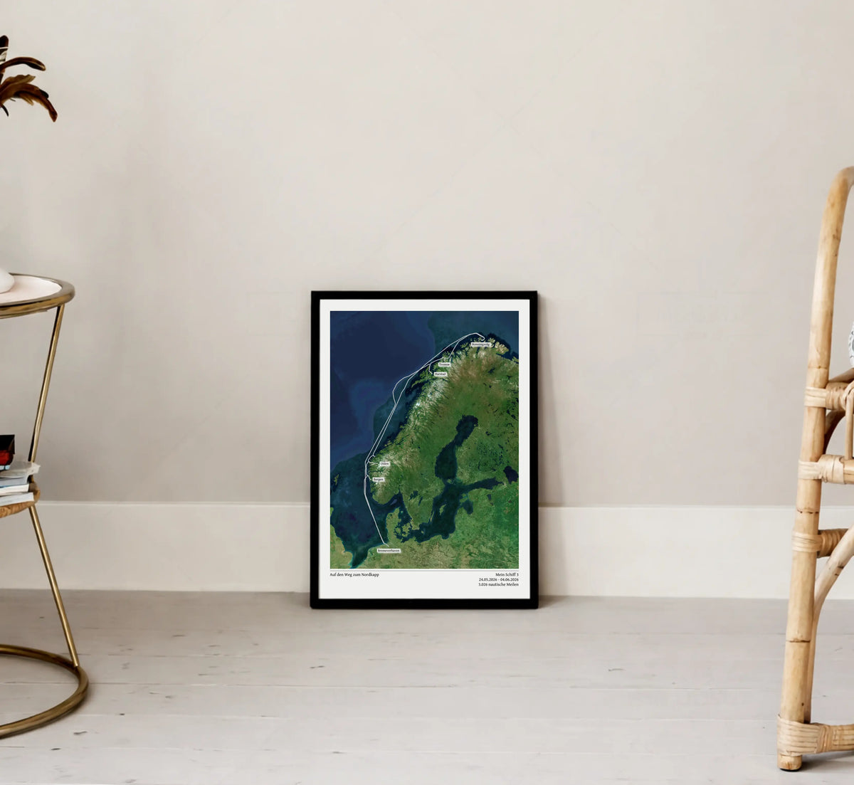 Poster personalizzato della tua crociera (con o senza cornice)