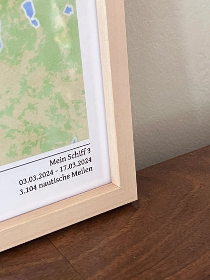 Poster personalizzato della tua crociera (con o senza cornice)